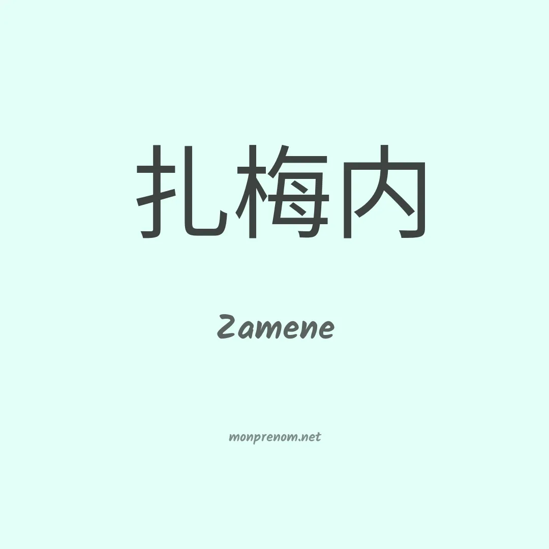 Zamene en chinois