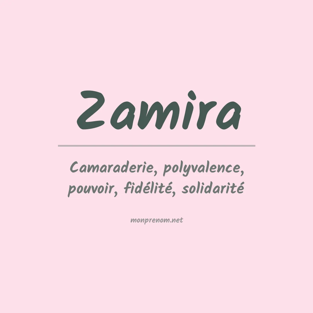 Prénom Zamira