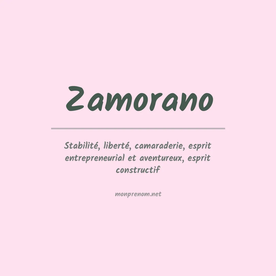 Prénom Zamorano