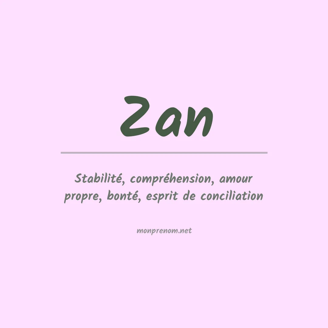 Prénom Zan