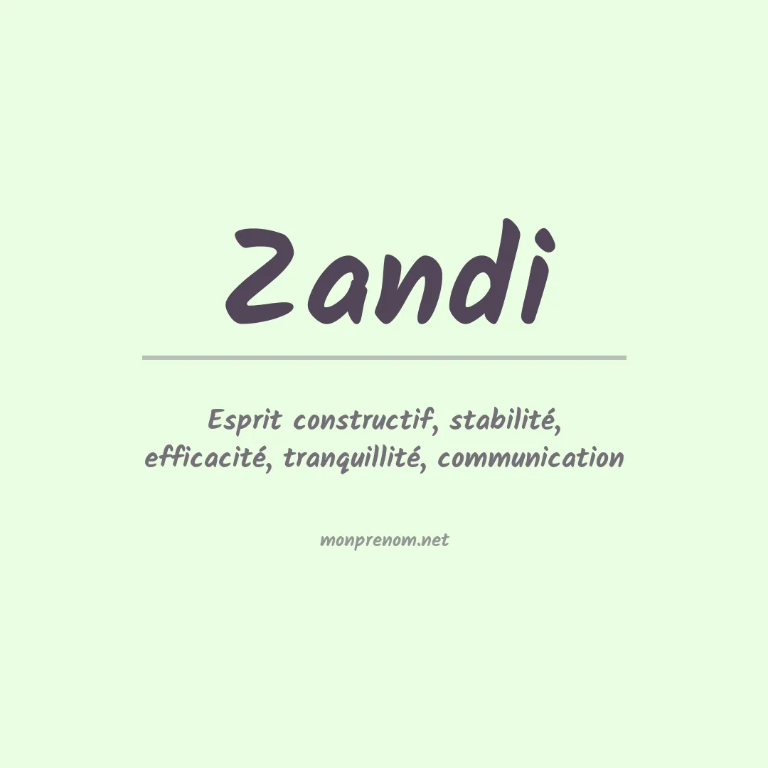 Prénom Zandi