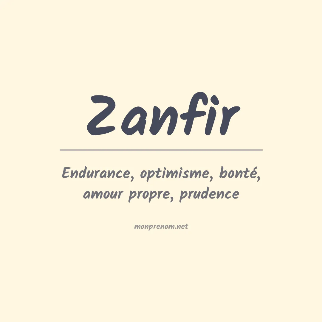 Signification du prénom Zanfir