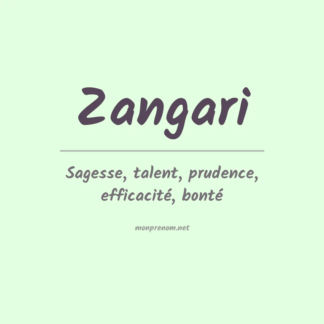 Prénom Zangari