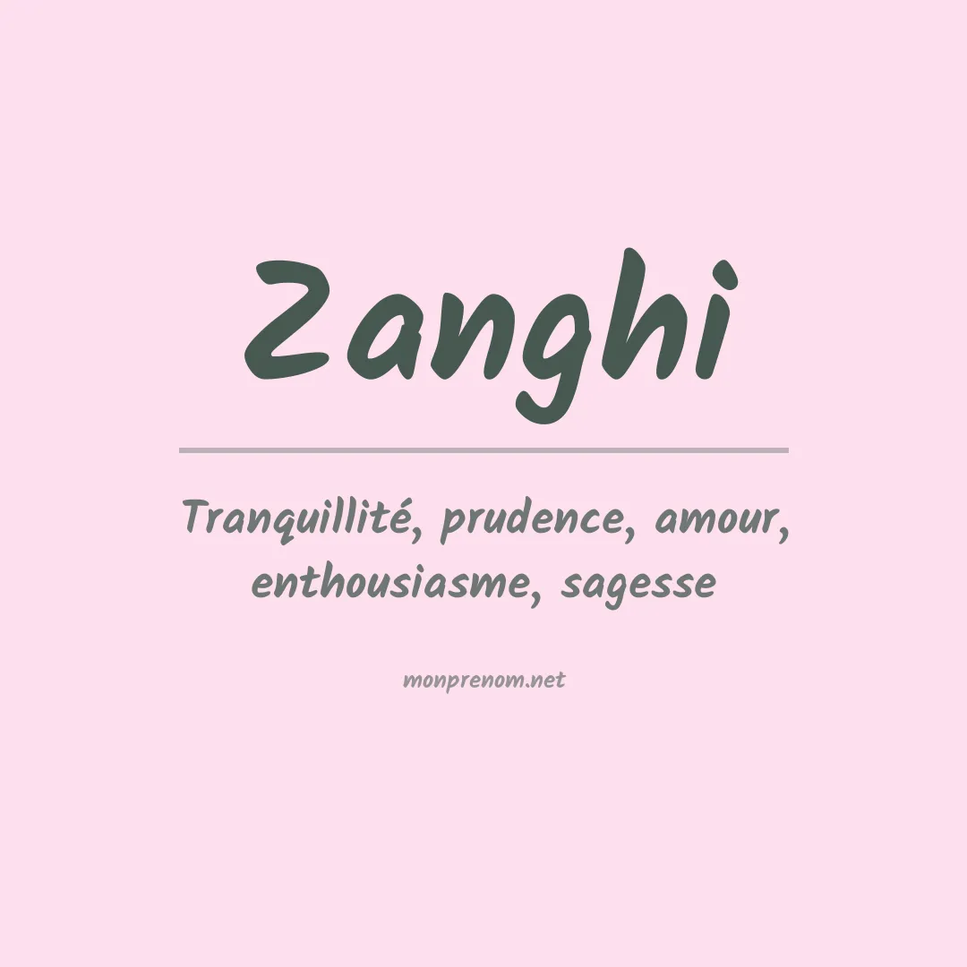 Prénom Zanghi
