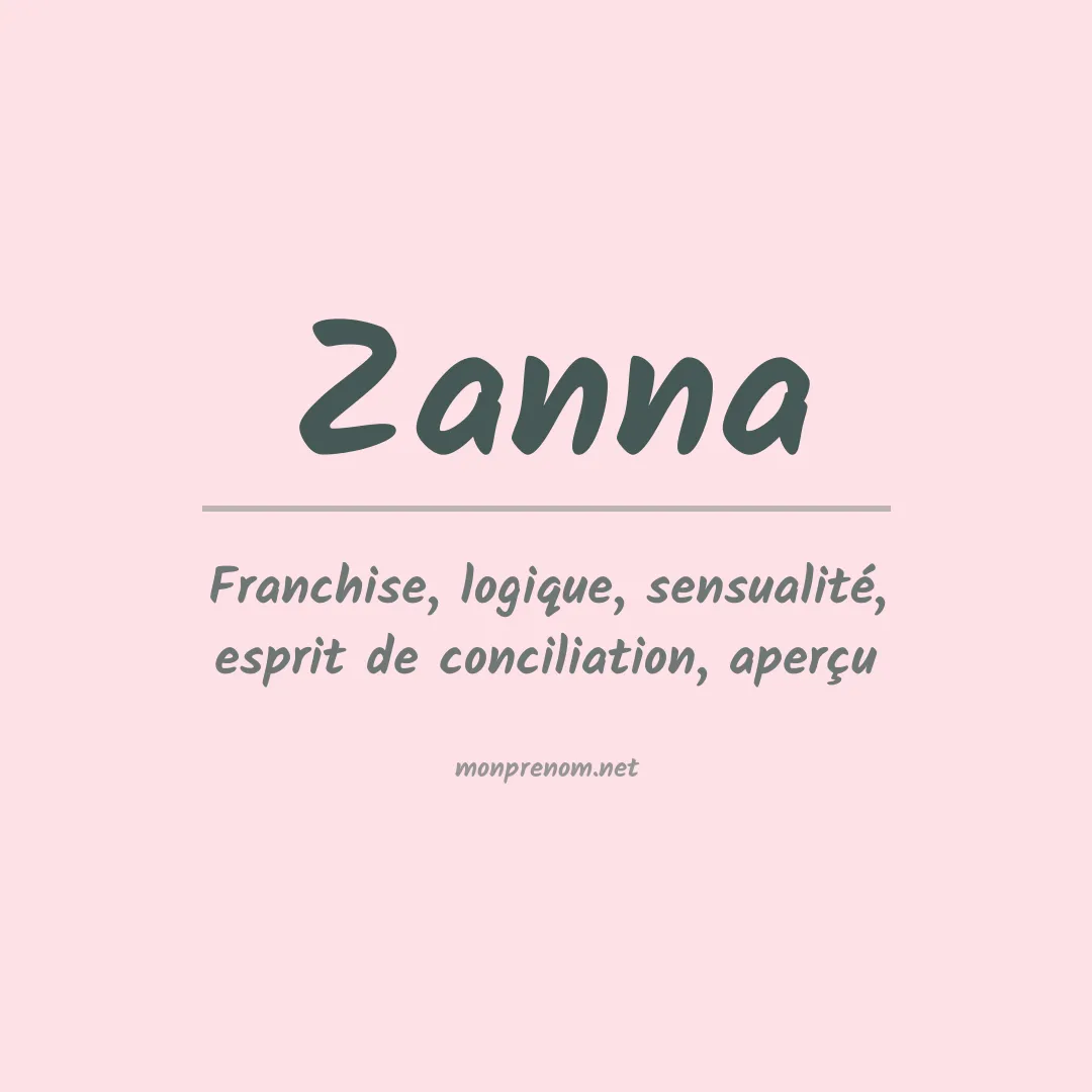 Signification du prénom Zanna