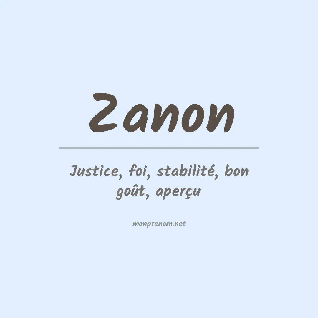 Prénom Zanon