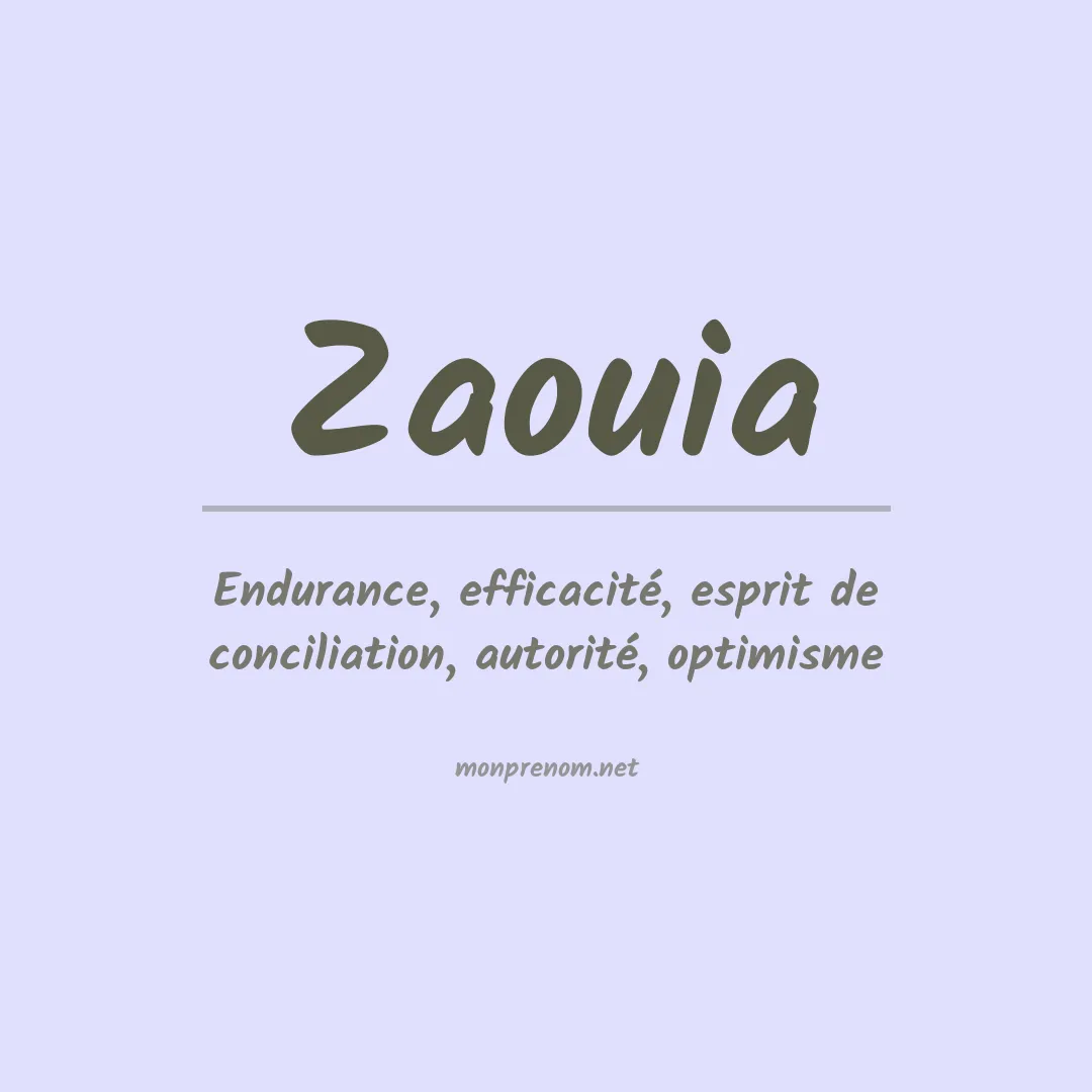 Prénom Zaouia