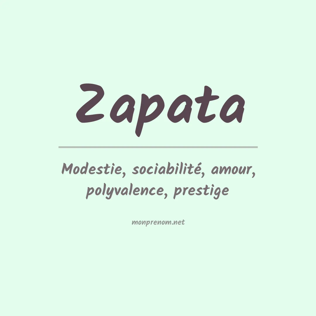 Prénom Zapata