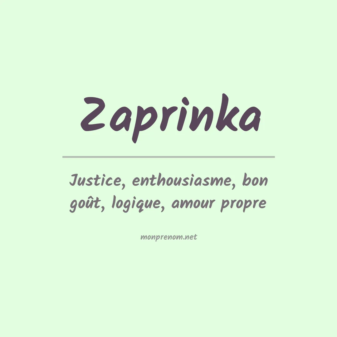 Prénom Zaprinka