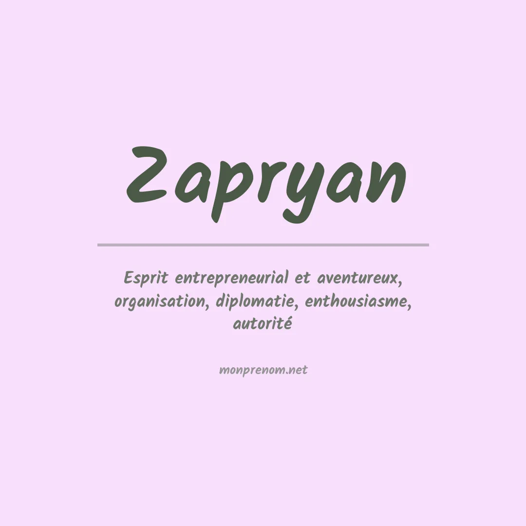 Prénom Zapryan
