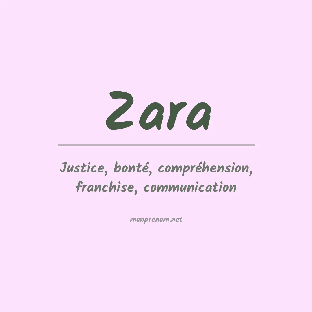 Prénom Zara