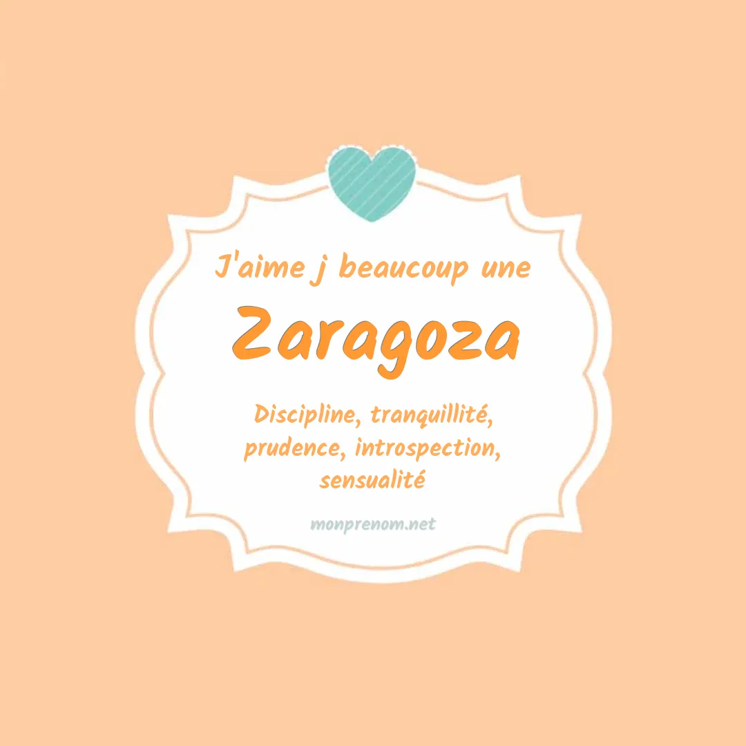 J'aime beaucoup Zaragoza