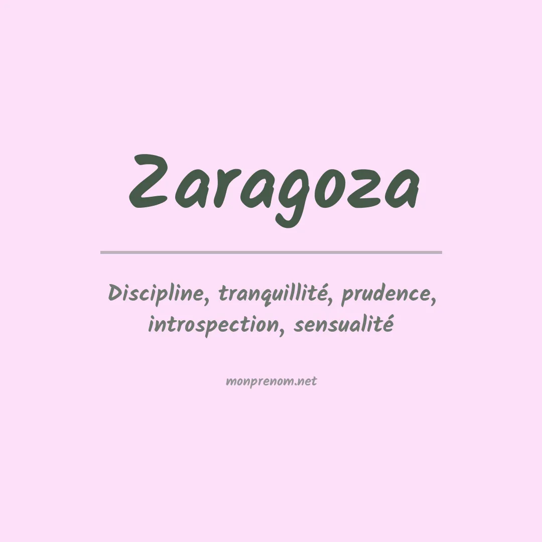 Signification du prénom Zaragoza