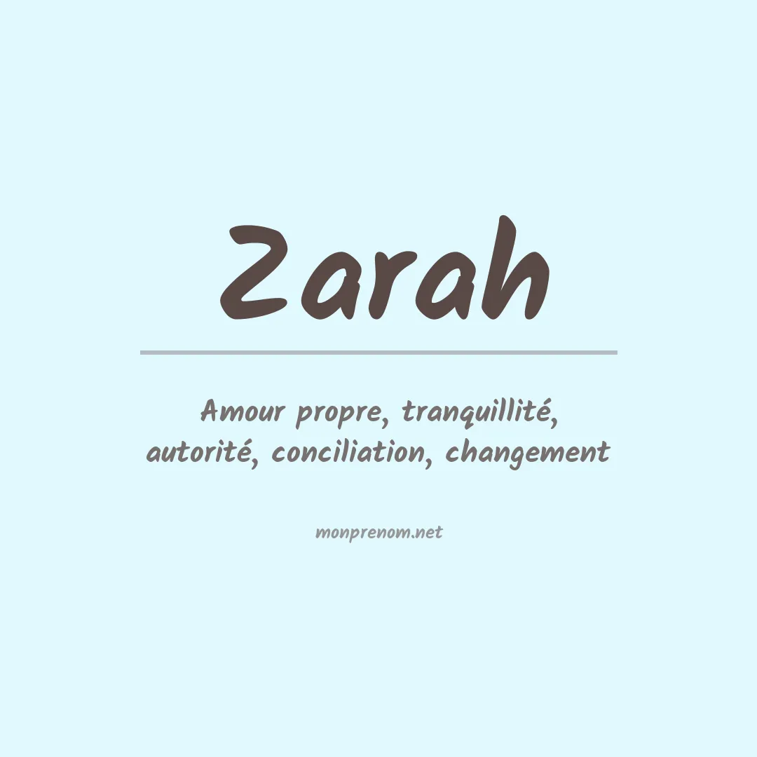 Prénom Zarah