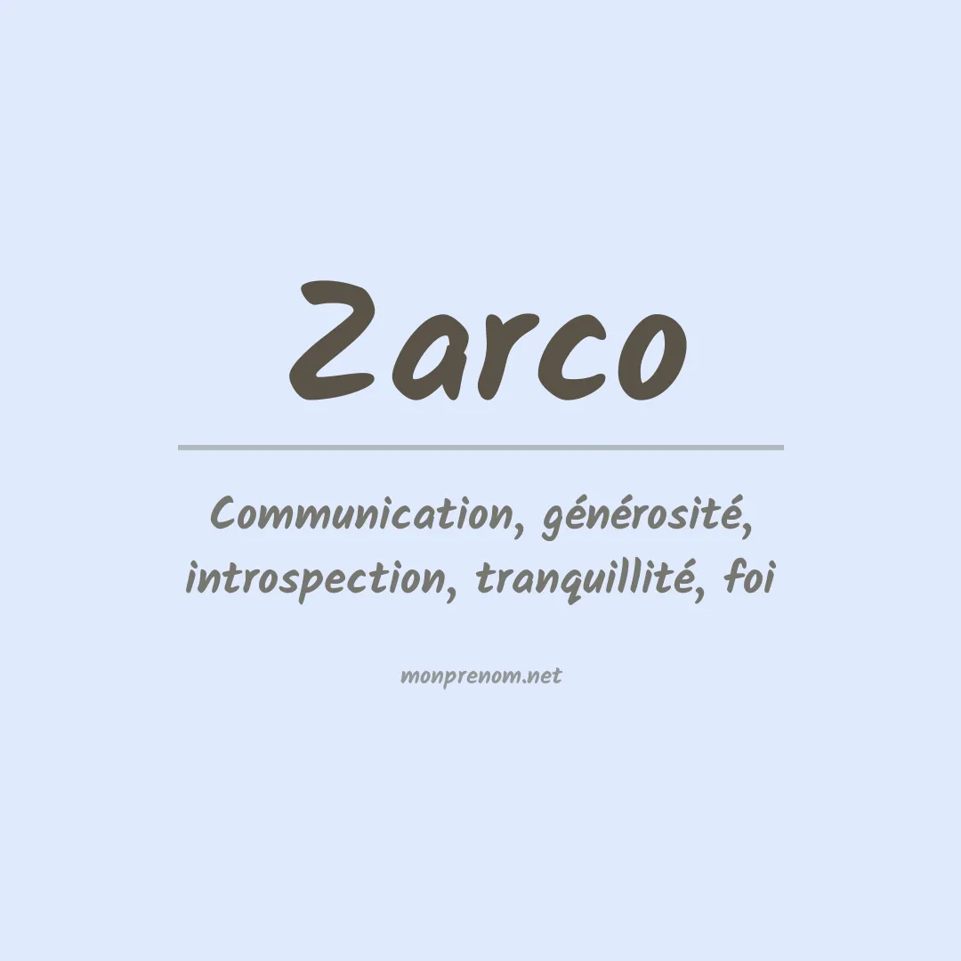 Prénom Zarco