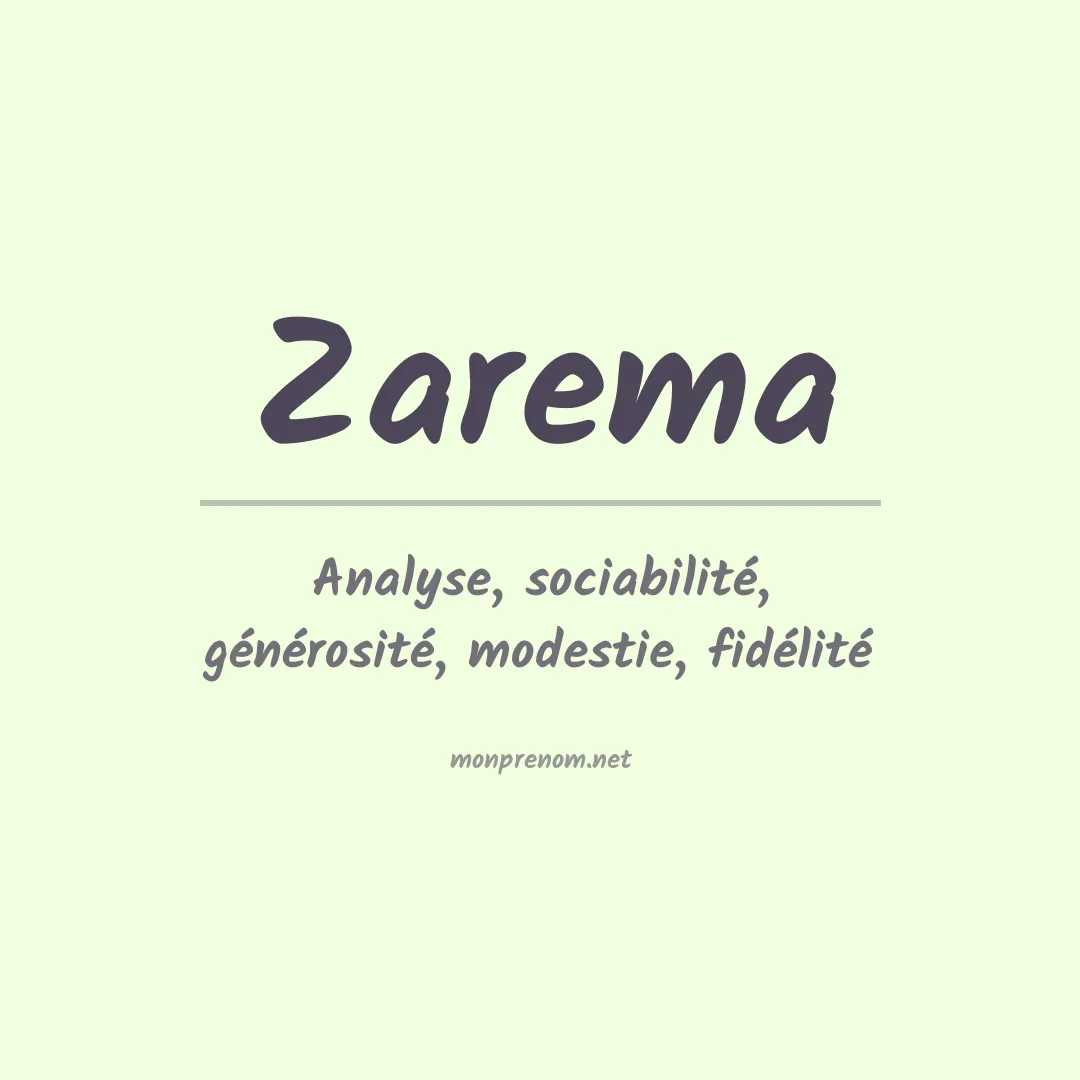 Prénom Zarema