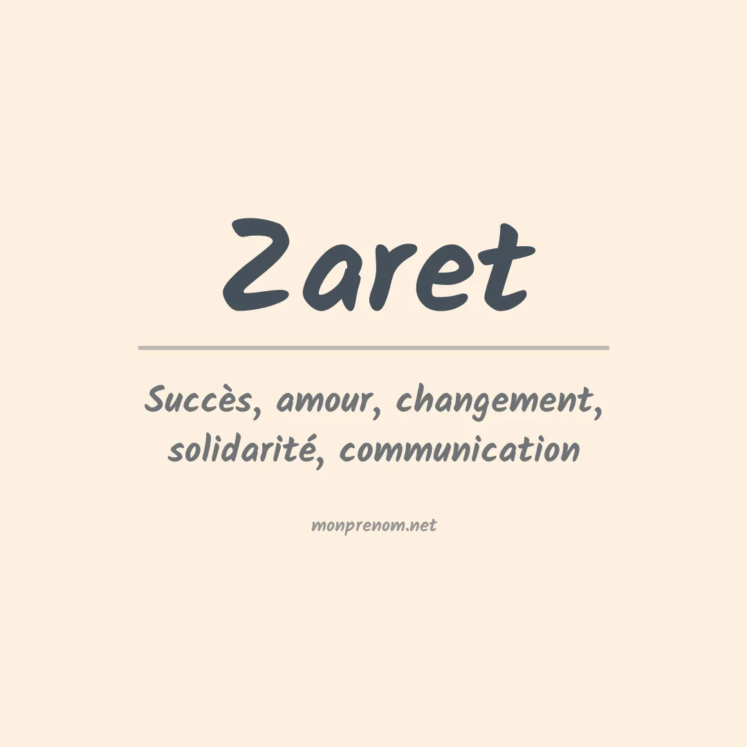 Prénom Zaret