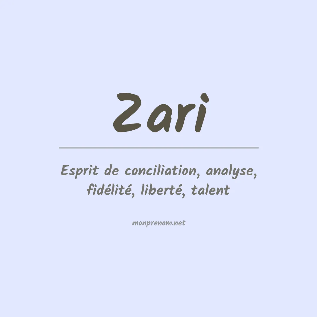 Prénom Zari