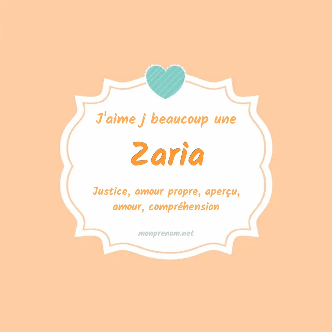 J'aime beaucoup Zaria