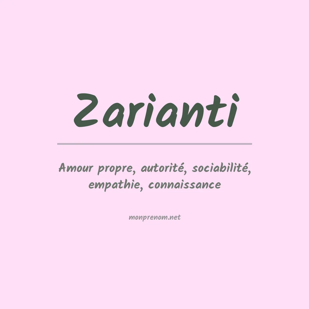 Prénom Zarianti