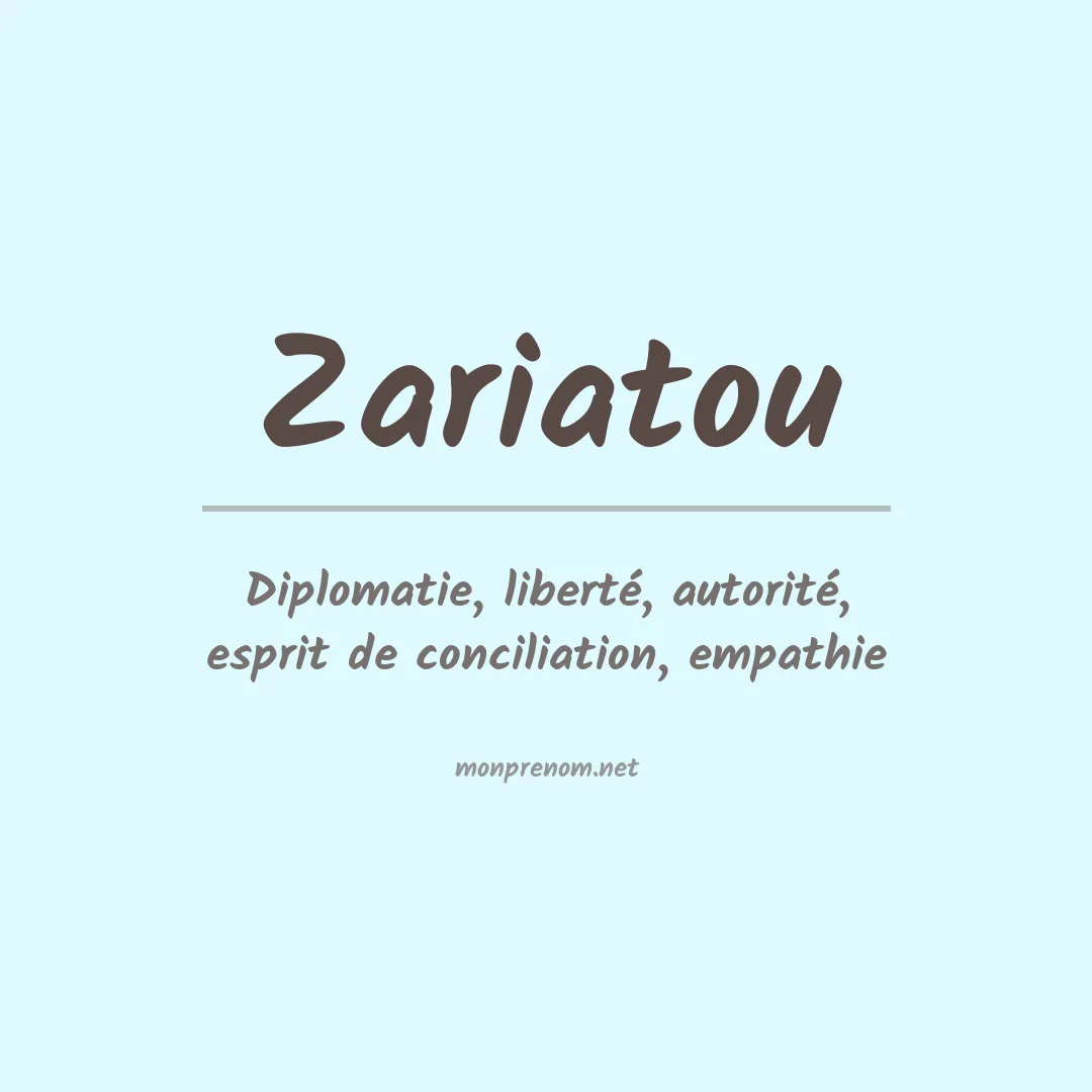 Prénom Zariatou
