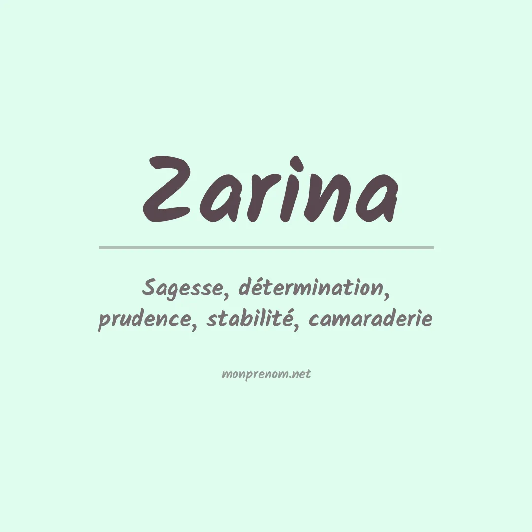 Prénom Zarina