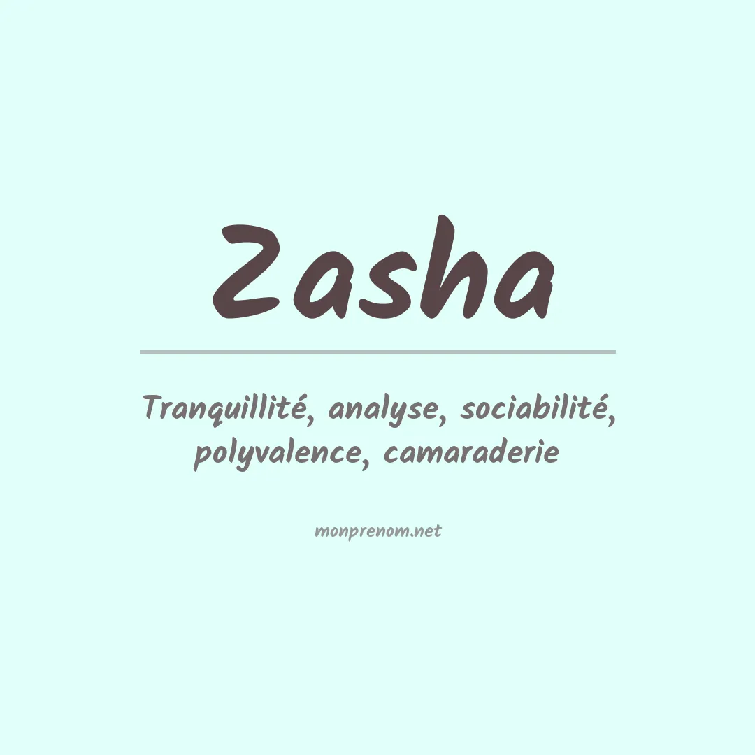 Signification du prénom Zasha