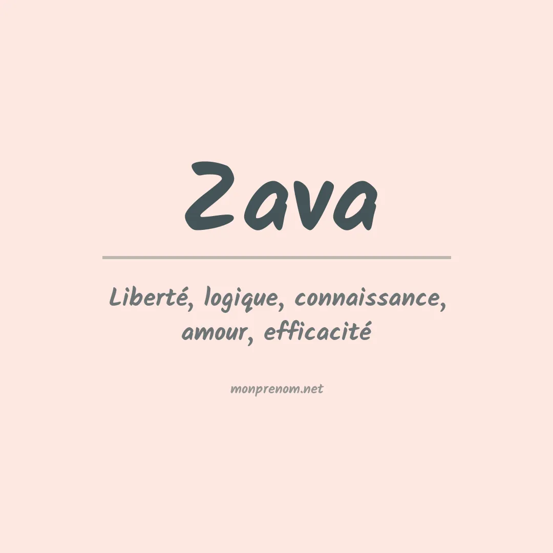 Signification du prénom Zava