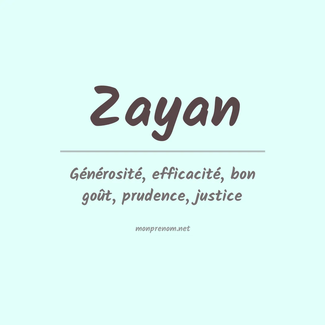 Prénom Zayan