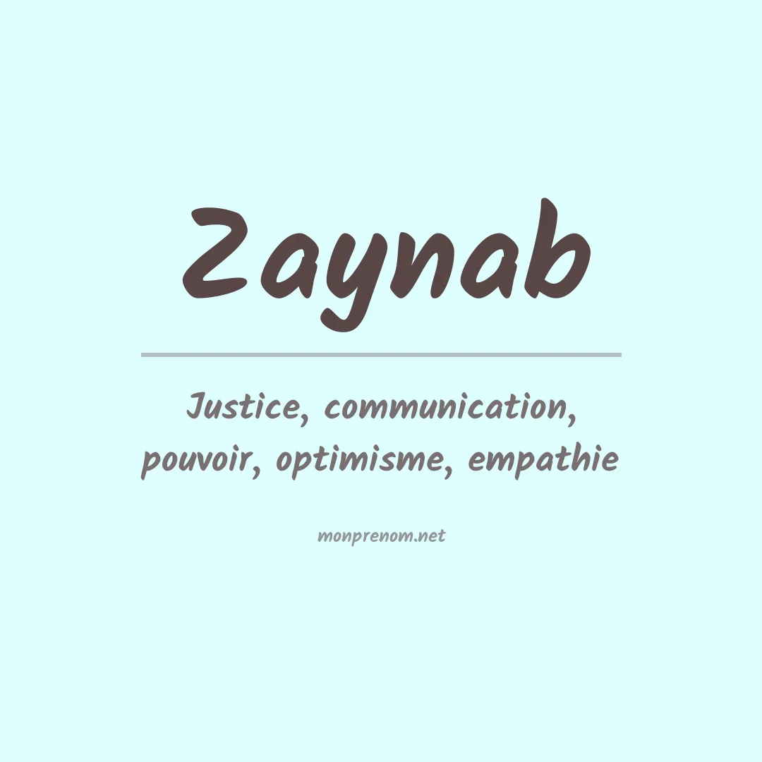 Signification du prénom Zaynab