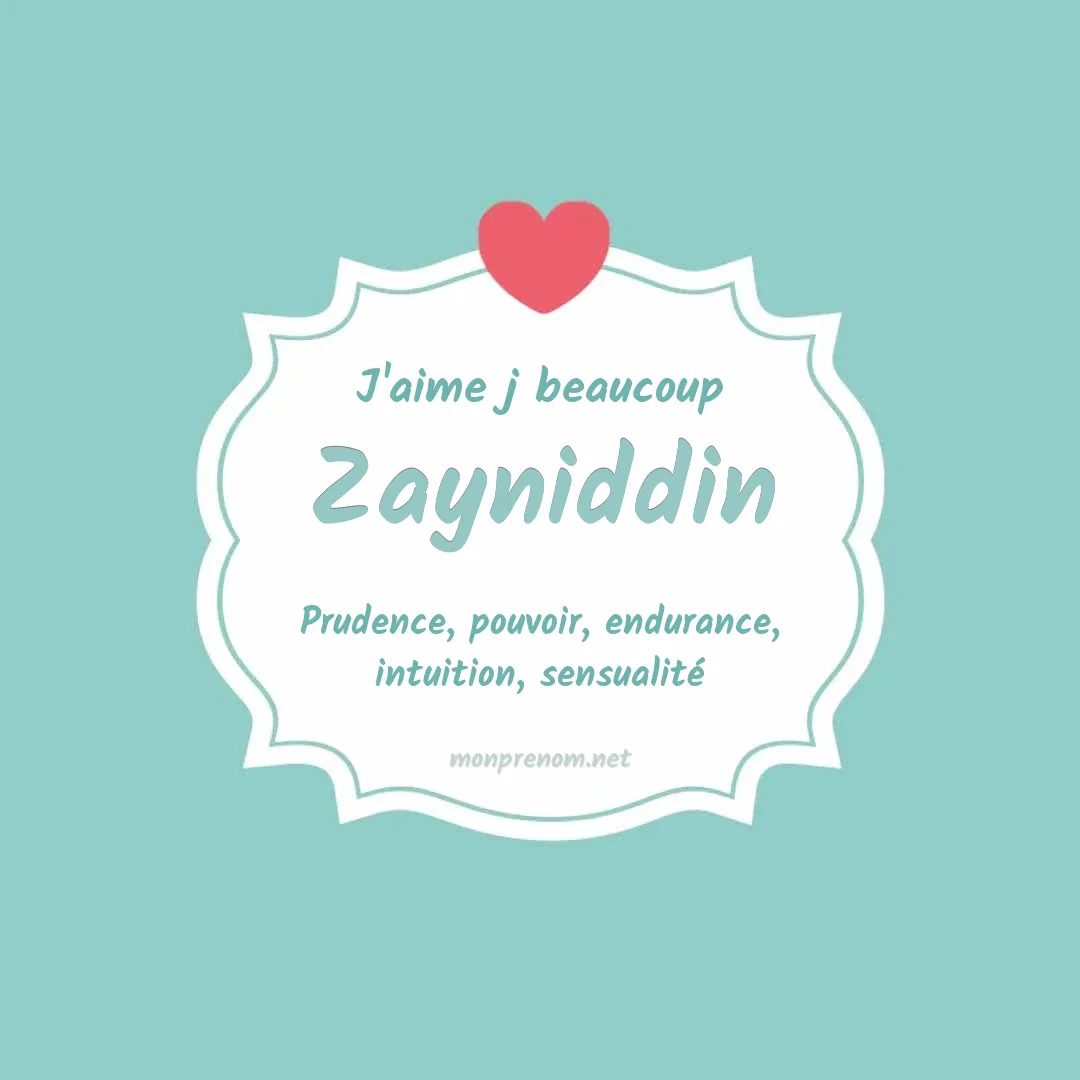 J'aime beaucoup Zayniddin