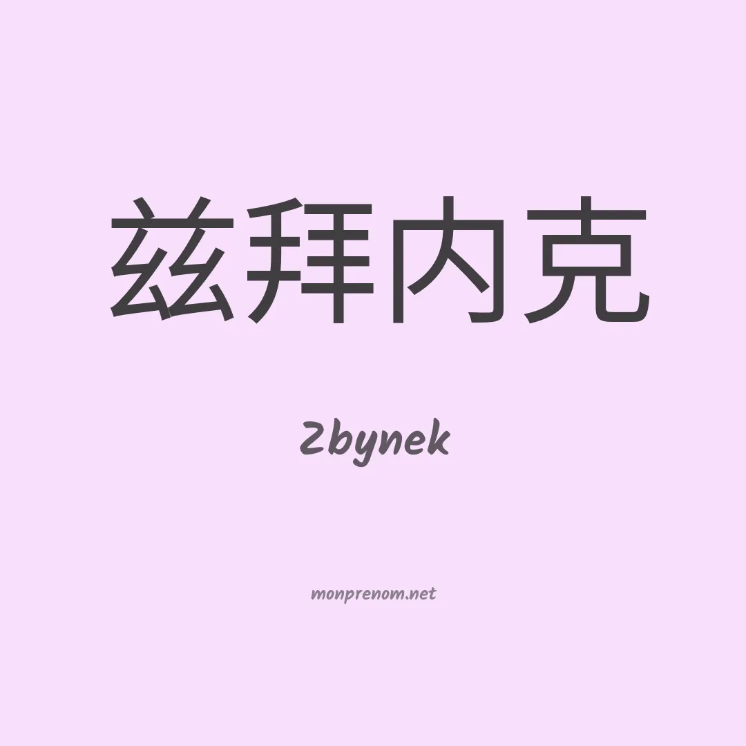 Zbynek en chinois