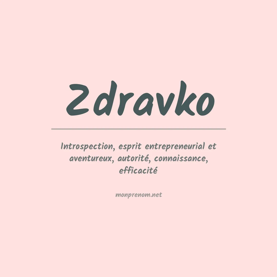 Prénom Zdravko