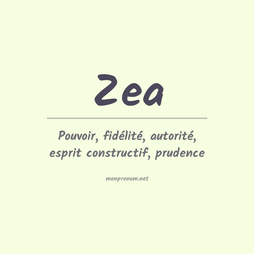Prénom Zea