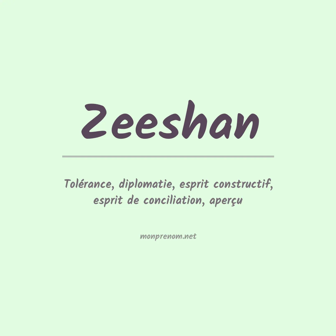 Prénom Zeeshan