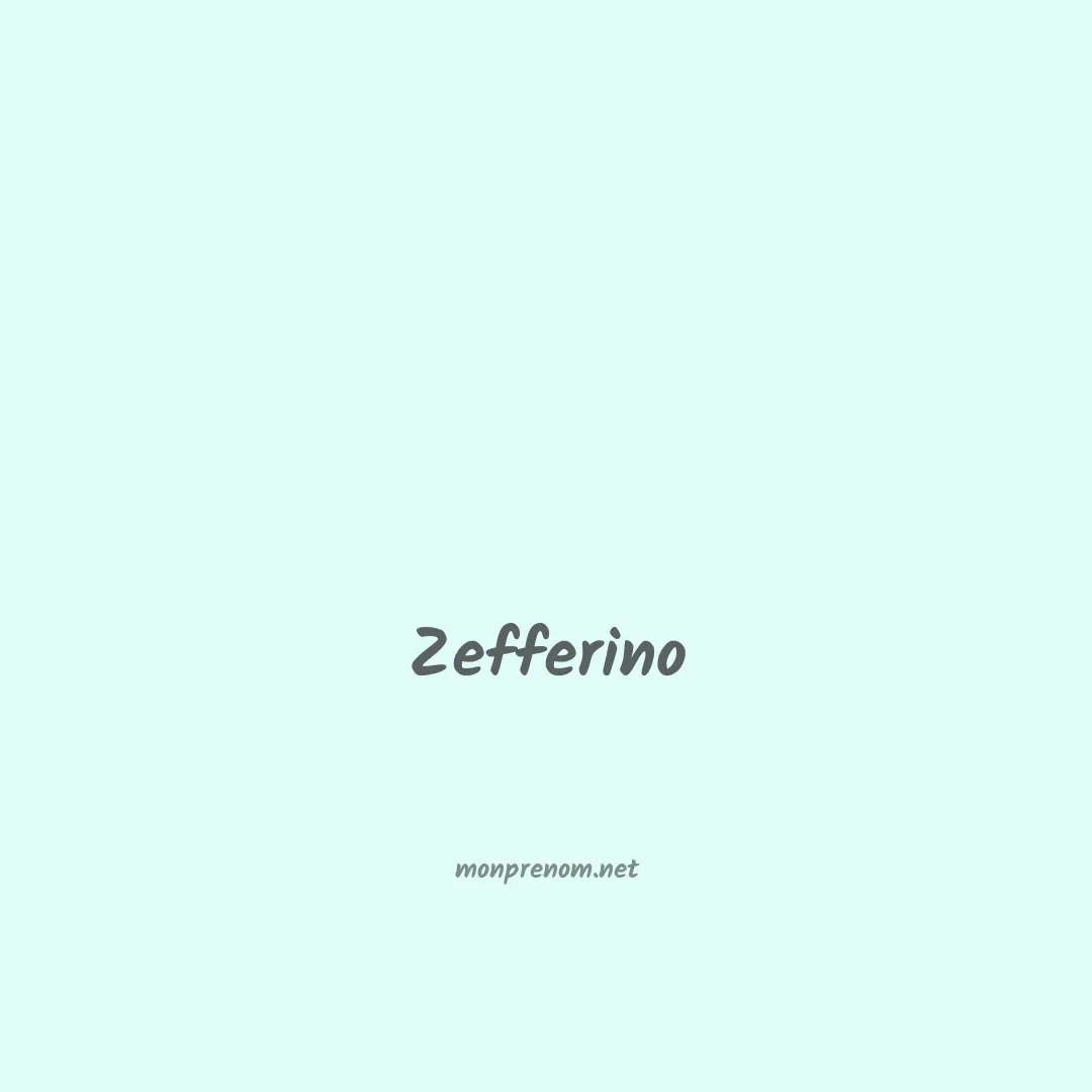 Zefferino en chinois