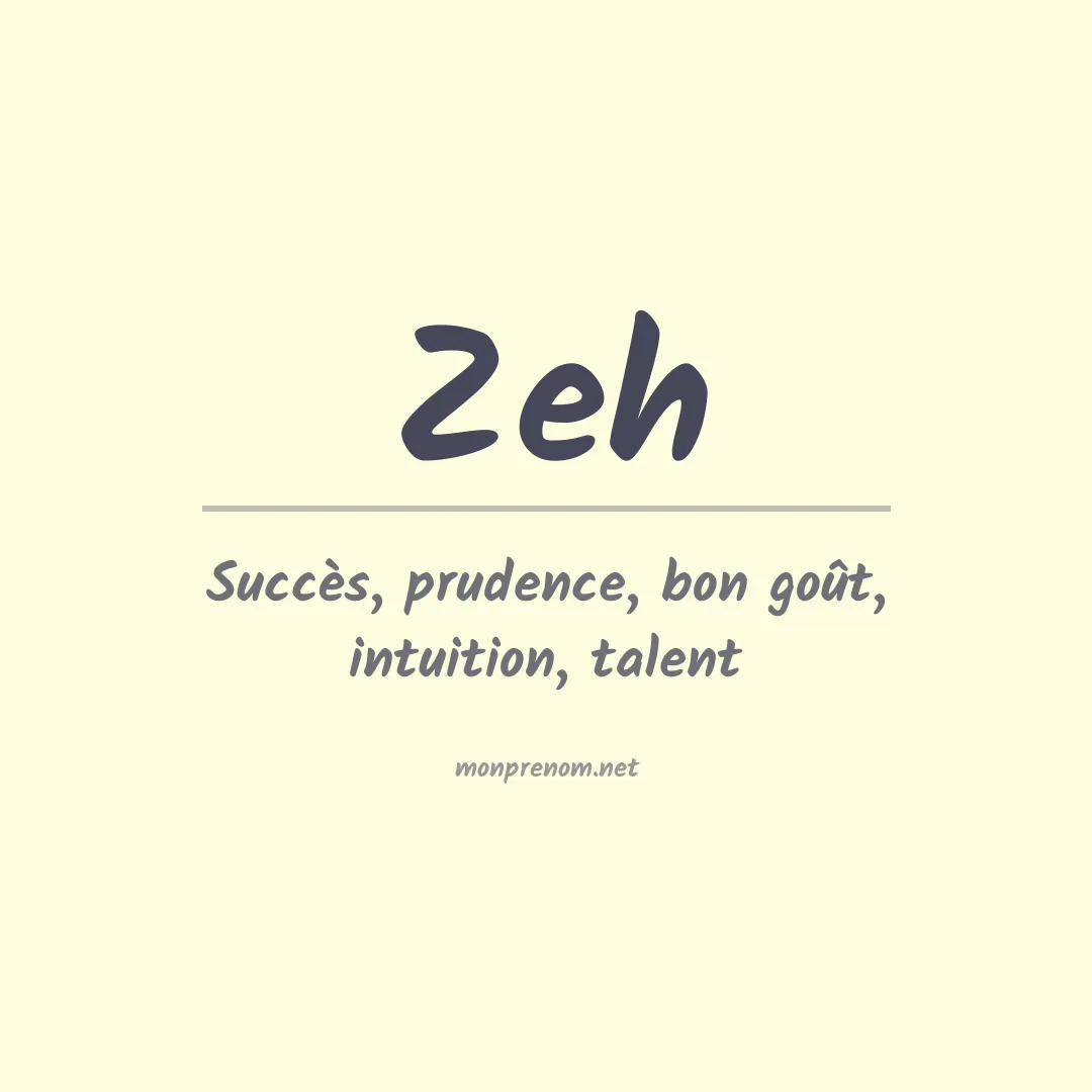 Prénom Zeh