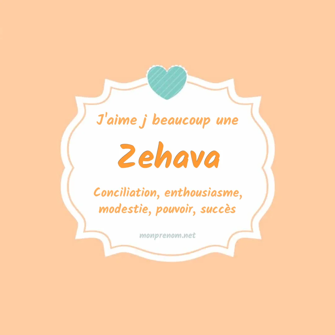 J'aime beaucoup Zehava