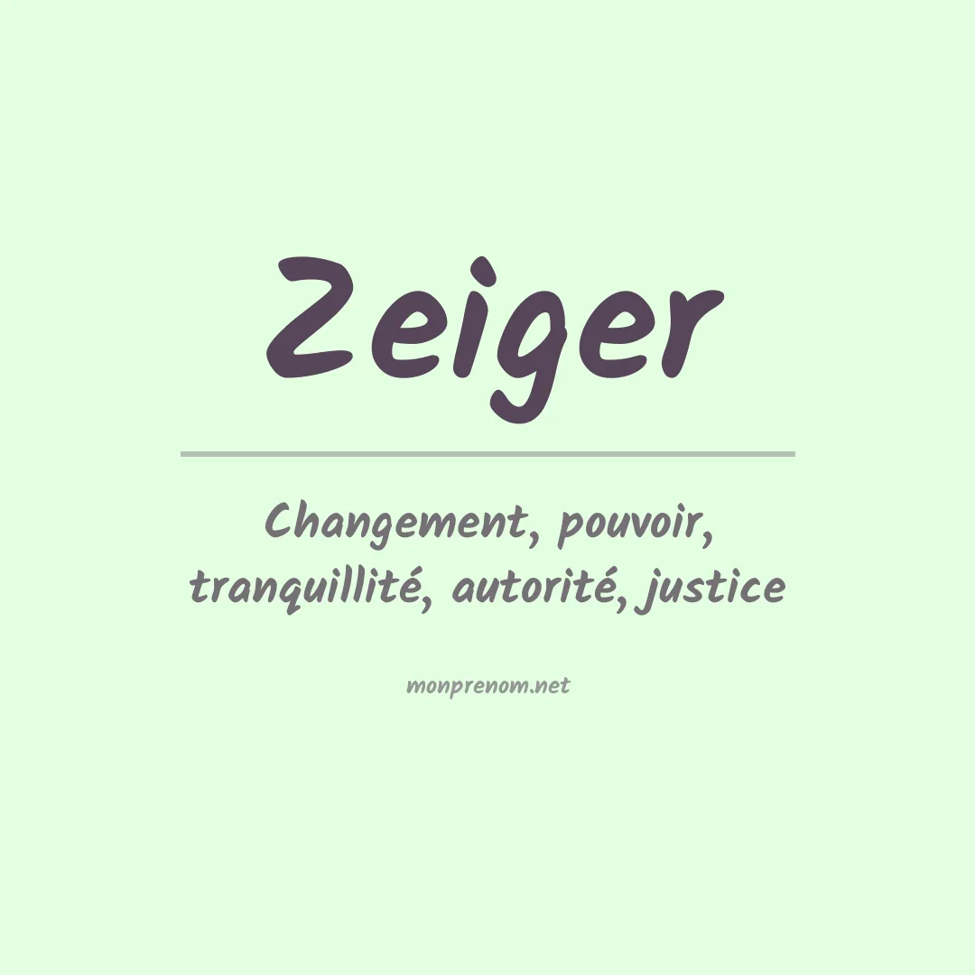 Prénom Zeiger