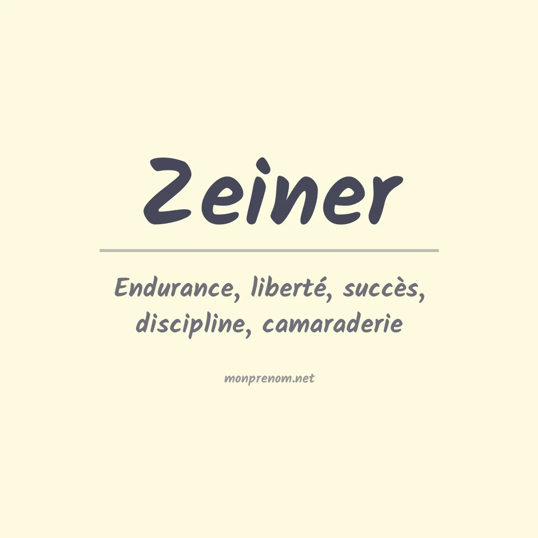 Prénom Zeiner