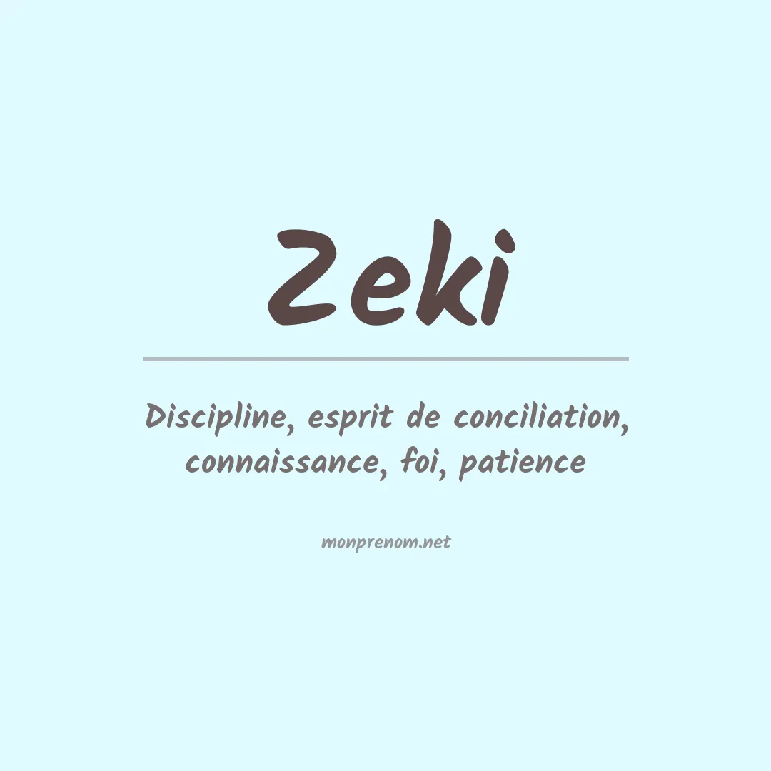 Prénom Zeki