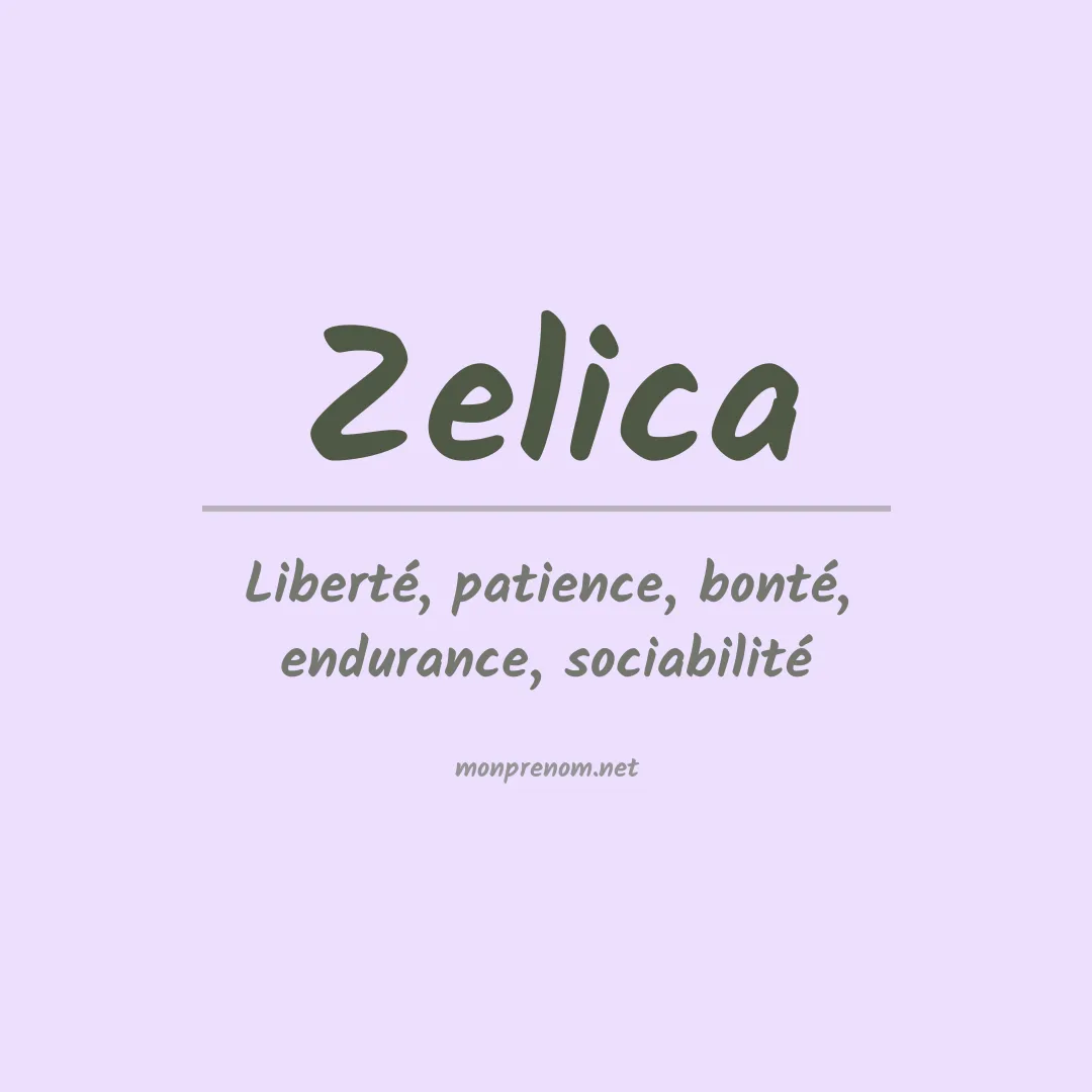 Prénom Zelica