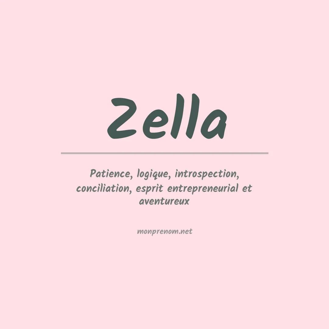 Prénom Zella