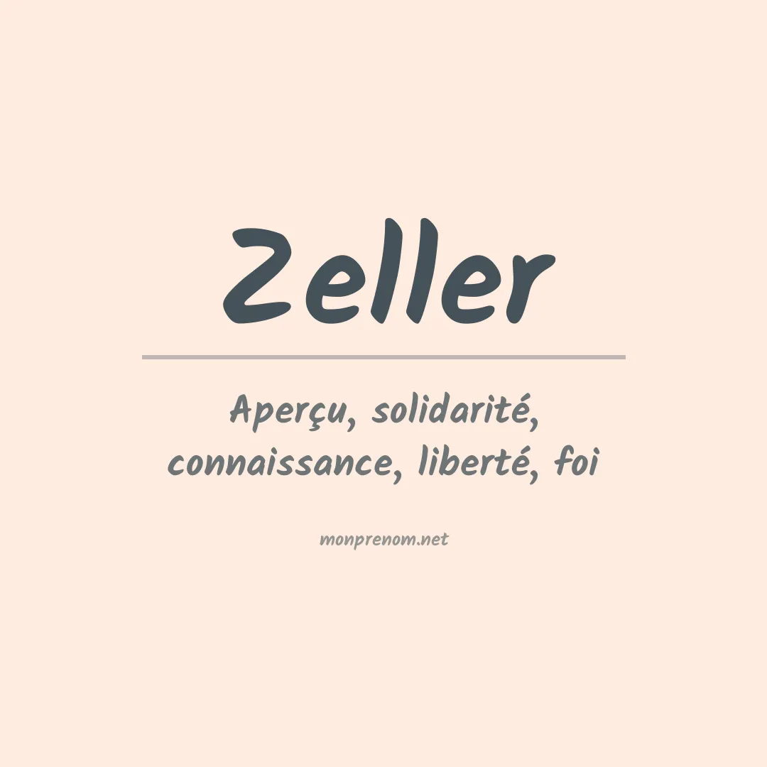 Prénom Zeller