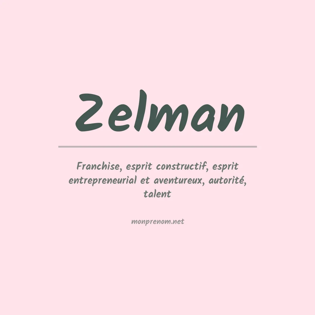 Prénom Zelman
