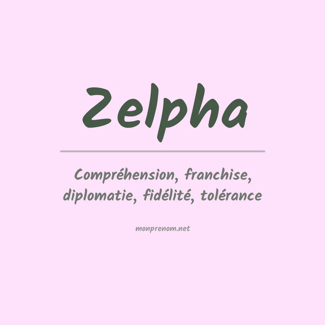 Signification du prénom Zelpha
