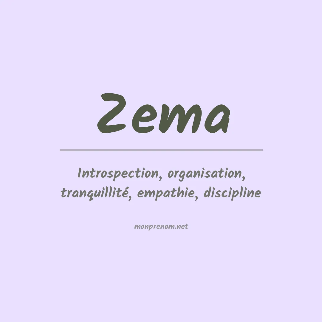 Prénom Zema