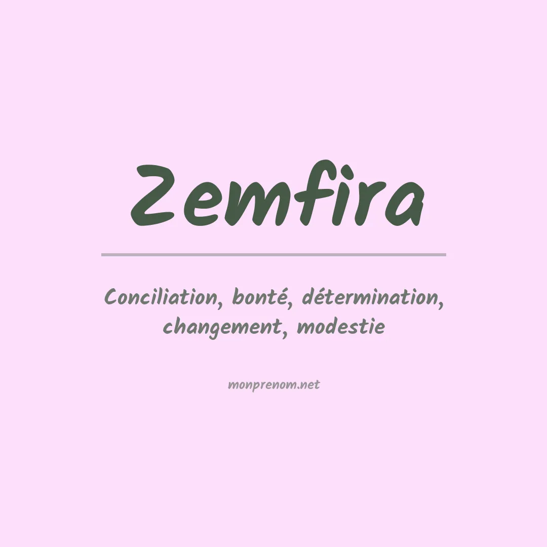 Signification du prénom Zemfira