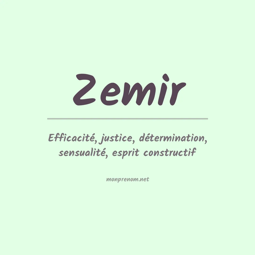 Prénom Zemir