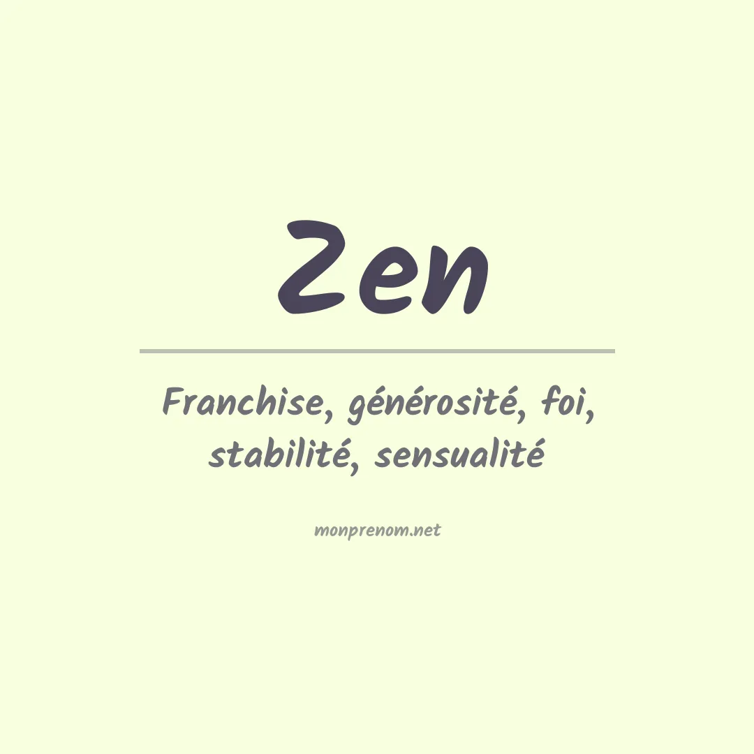 Prénom Zen